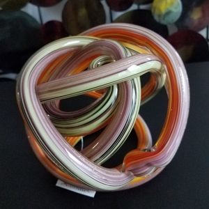 Large Decorative Murano Style Art Glass Knot